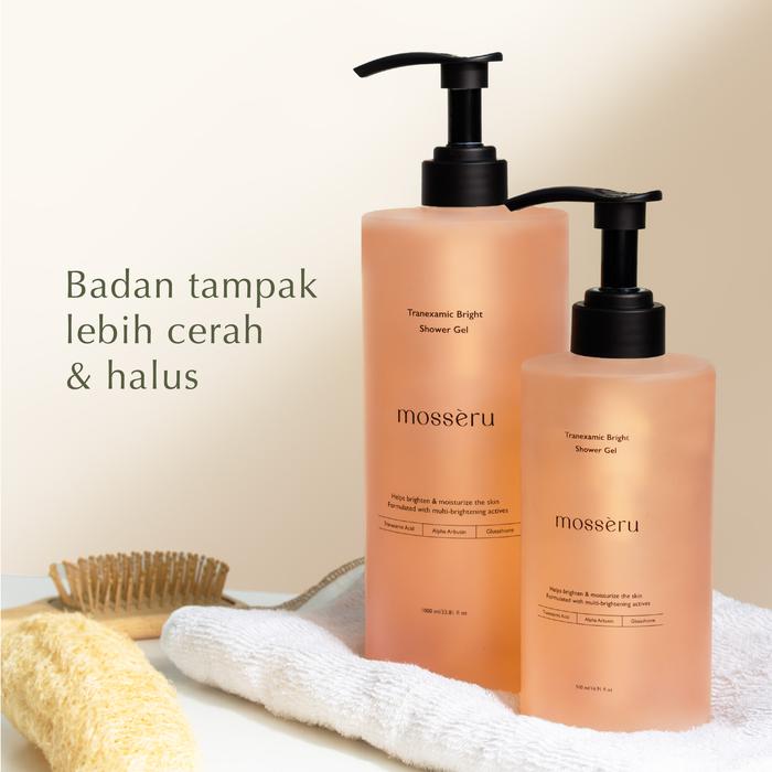 Rahasia Kulit Cerah Alami dengan MOSSÈRU Shower Gel for Brightening with Tranexamic